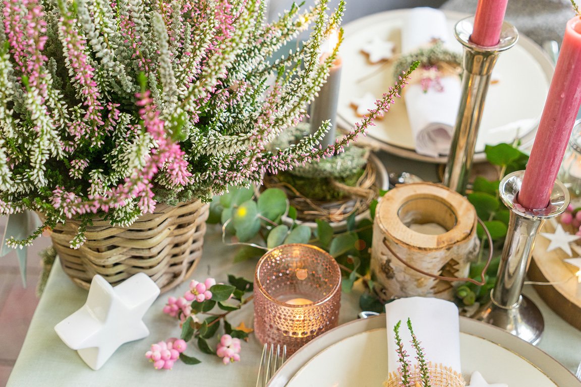 Gardengirls® Twister® festliche Tisch-Dekoration mit Heide